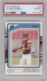 Jayden Daniels from the 2024 Donruss set graded by PSA and given an overall grade of 10.