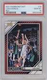 Luka Doncic from the 2021-22 Panini Instant NBA set featuring a Red parallel graded by PSA and given an overall grade of 10.