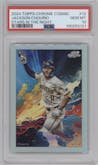 Jackson Chourio from the 2024 Topps Cosmic Chrome set graded by PSA and given an overall grade of 10.