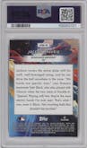 Jackson Chourio from the 2024 Topps Cosmic Chrome set graded by PSA and given an overall grade of 10.