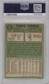 Tony Perez from the 1967 Topps set graded by PSA and given an overall grade of 6.