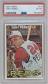 Tony Perez from the 1967 Topps set graded by PSA and given an overall grade of 6.