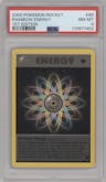 Rainbow Energy from the 2000 Pokemon set graded by PSA and given an overall grade of 8.