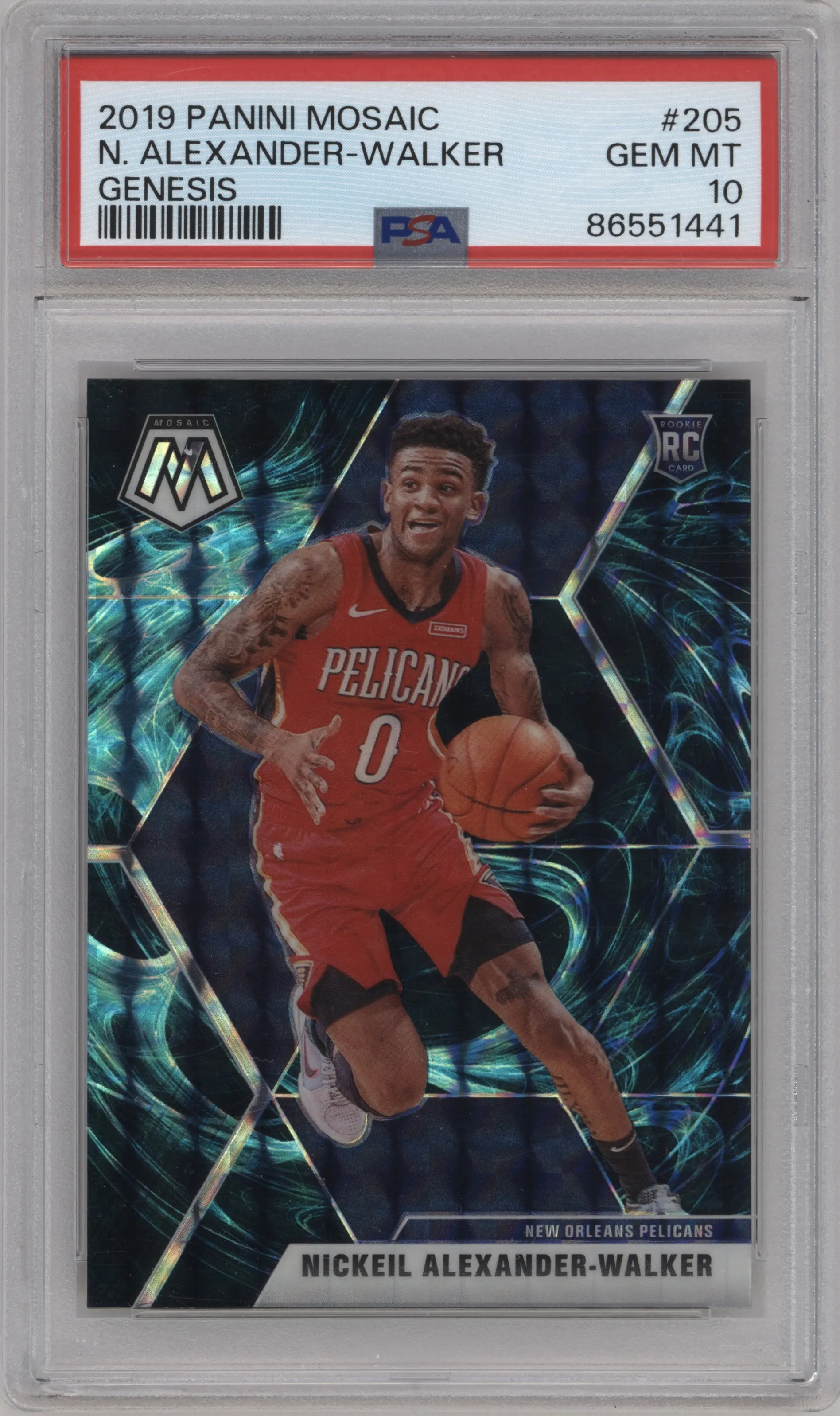 2019 Panini Mosaic Nickeil Alexander-Walker Genesis PSA 10