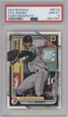 Paul Skenes from the 2024 Bowman set graded by PSA and given an overall grade of 10.