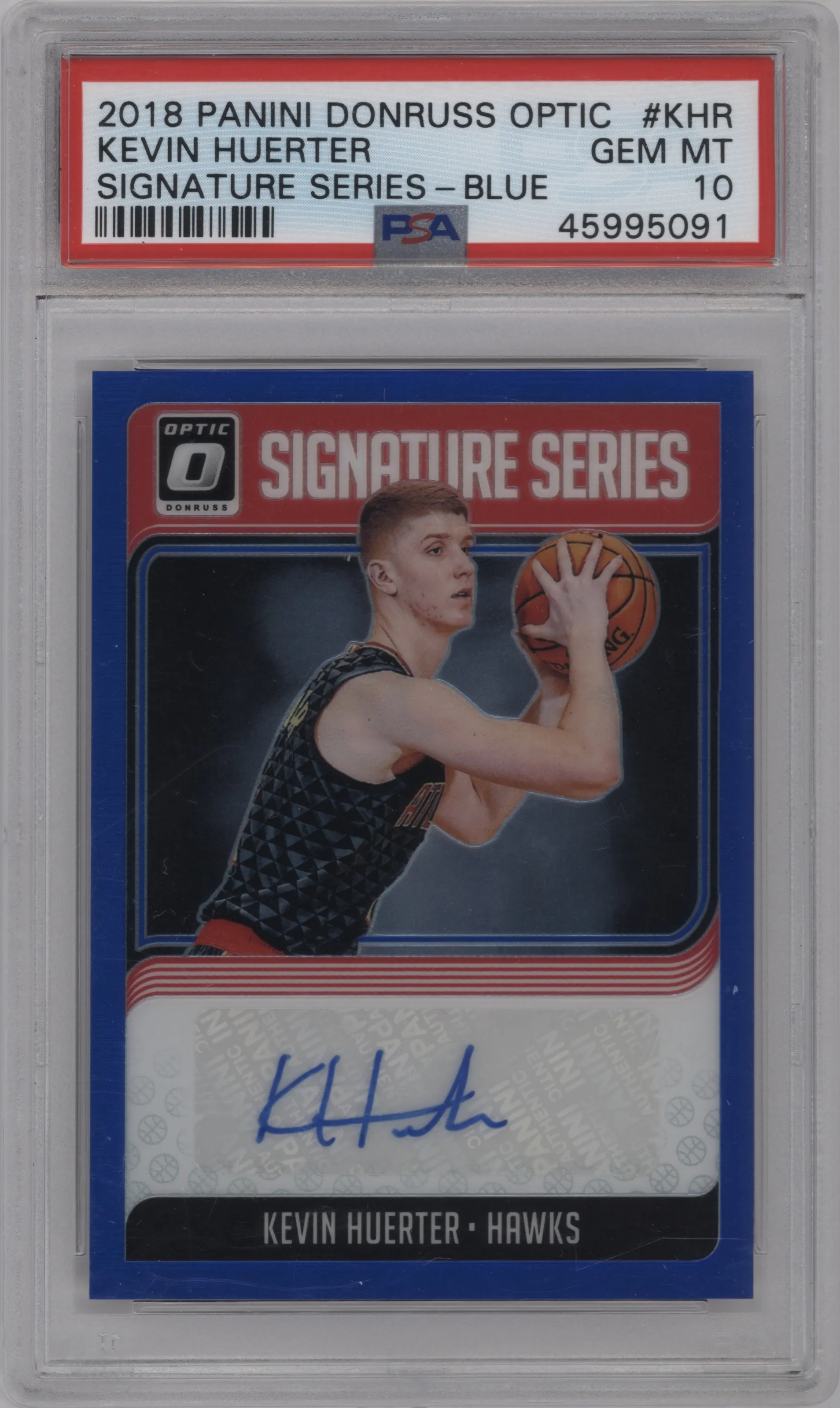 2018 Panini Donruss Optic Sig.Series Kevin Huerter Blue PSA 10