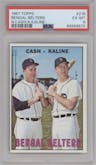 Norm Cash/Al Kaline from the 1967 Topps set graded by PSA and given an overall grade of 6.