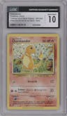Charmander from the 2023 Pokemon CLC set graded by CSG and given an overall grade of 10.