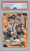 Caitlin Clark from the 2024 Panini Prizm WNBA set featuring a Orange Ice Prizm parallel graded by PSA and given an overall grade of 10.