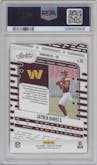 Jayden Daniels from the 2024 Panini Absolute set featuring a Orange parallel graded by PSA and given an overall grade of 10.