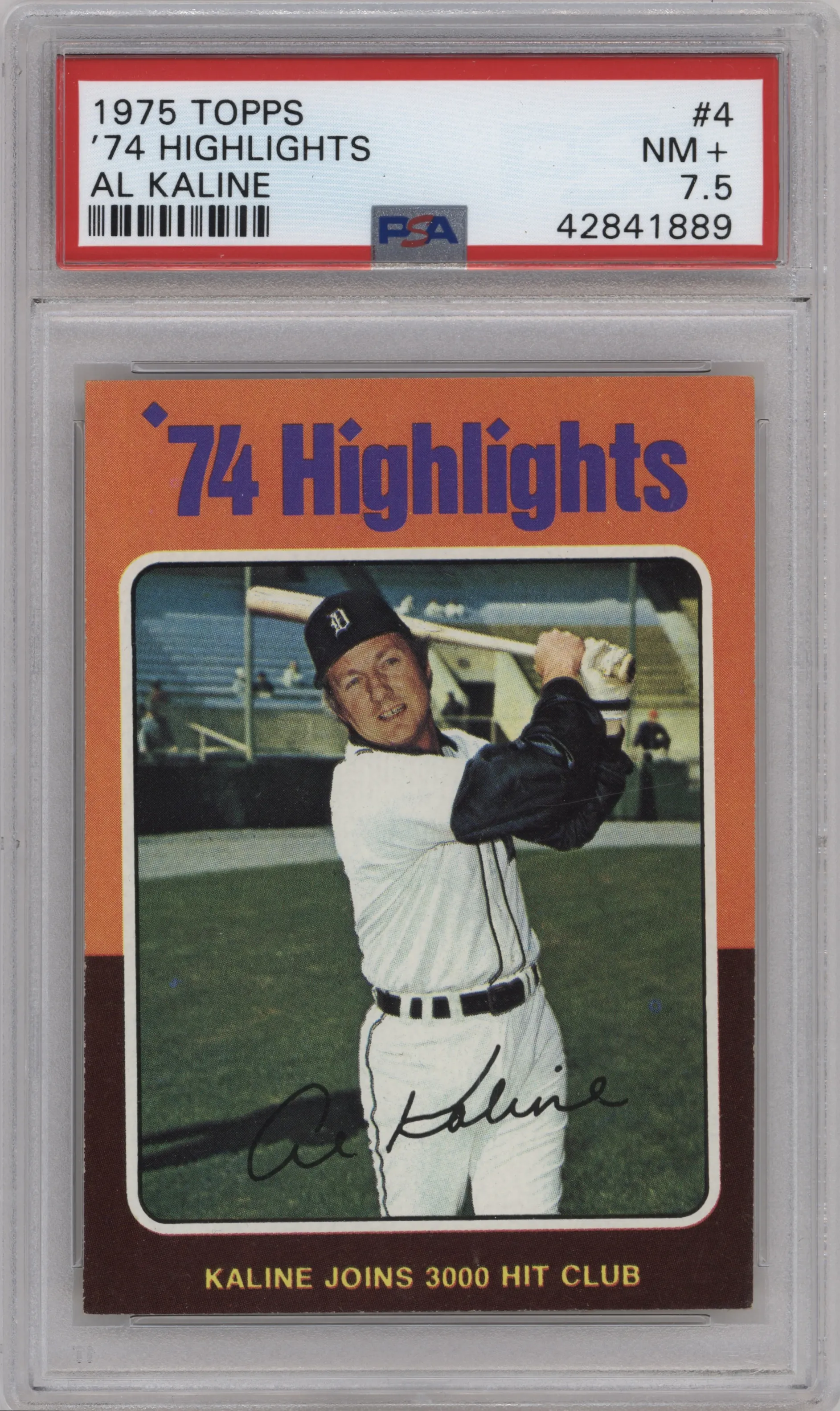 1975 Topps Al Kaline #4 PSA 7.5