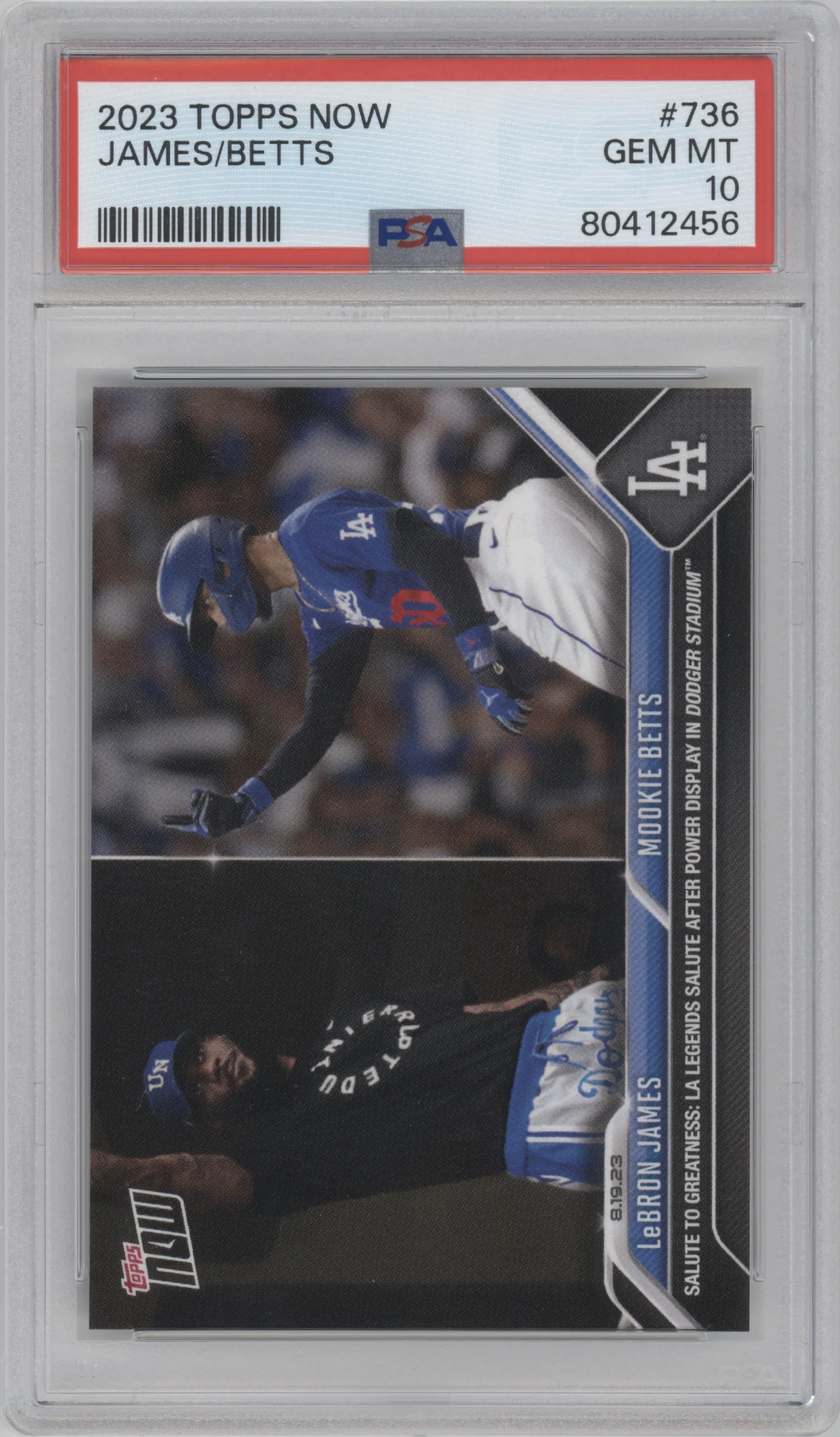 2023 Topps Now LeBron James/Mookie Betts PSA 10