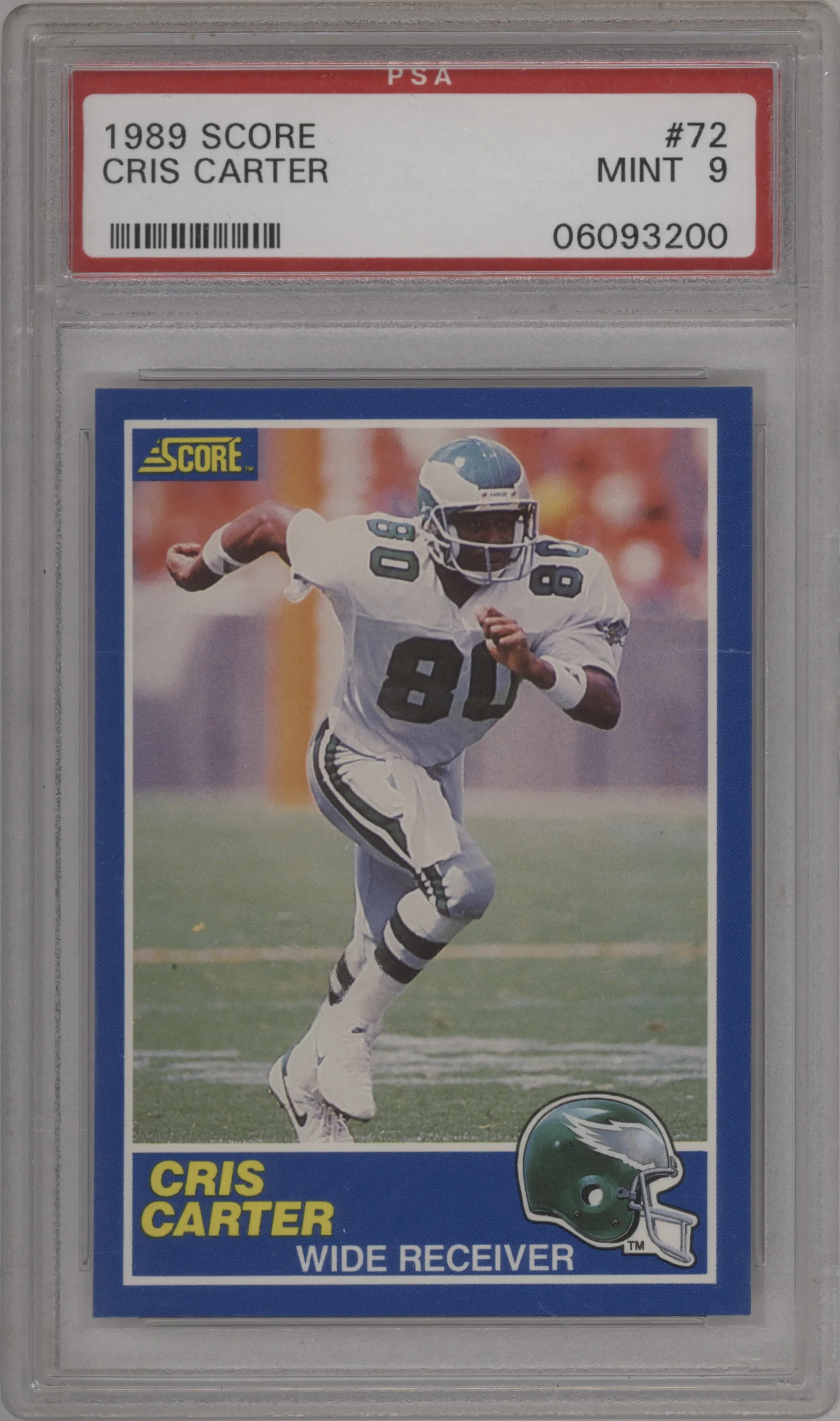 1989 Score Cris Carter PSA 9