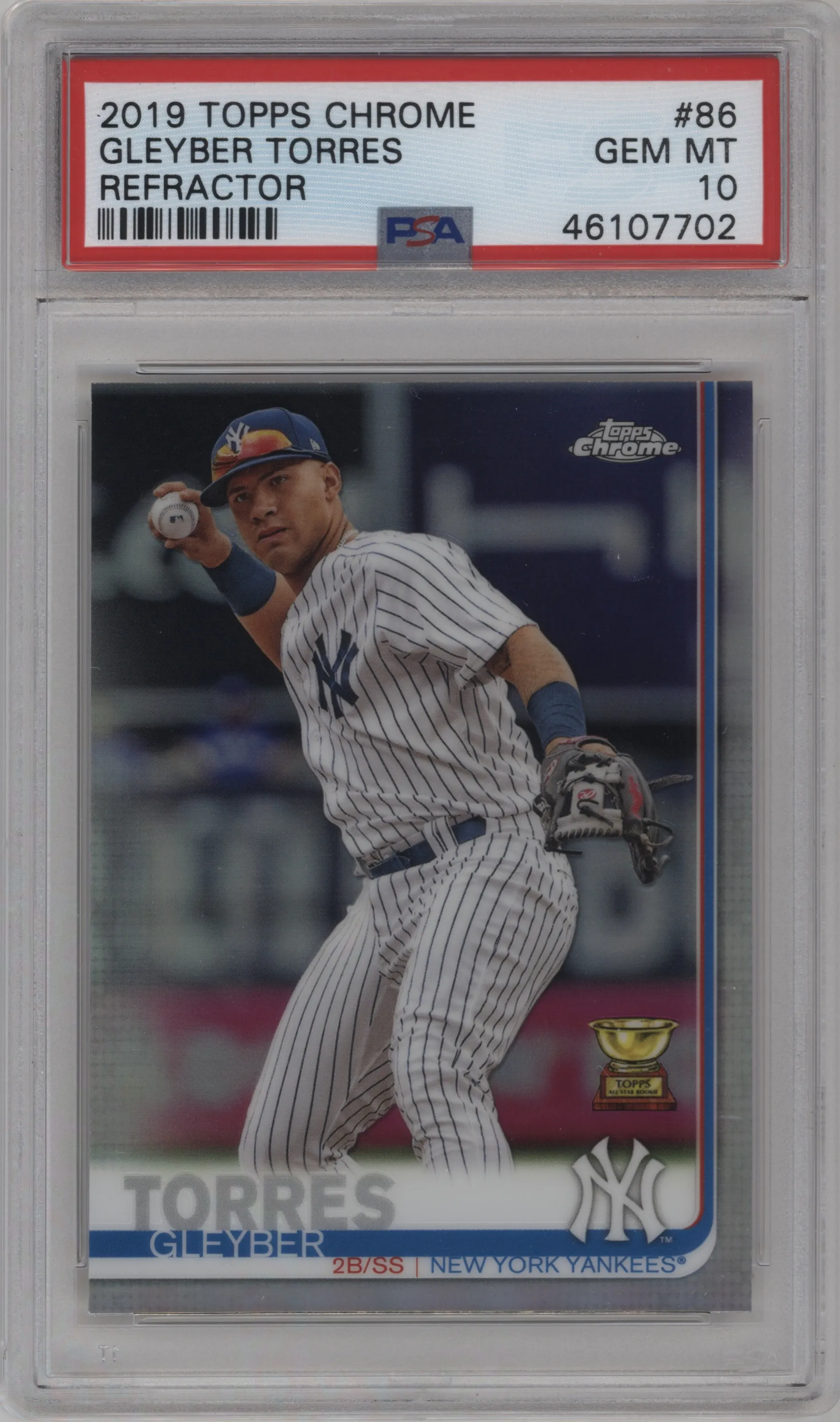2019 Topps Chrome Gleyber Torres Refractor PSA 10