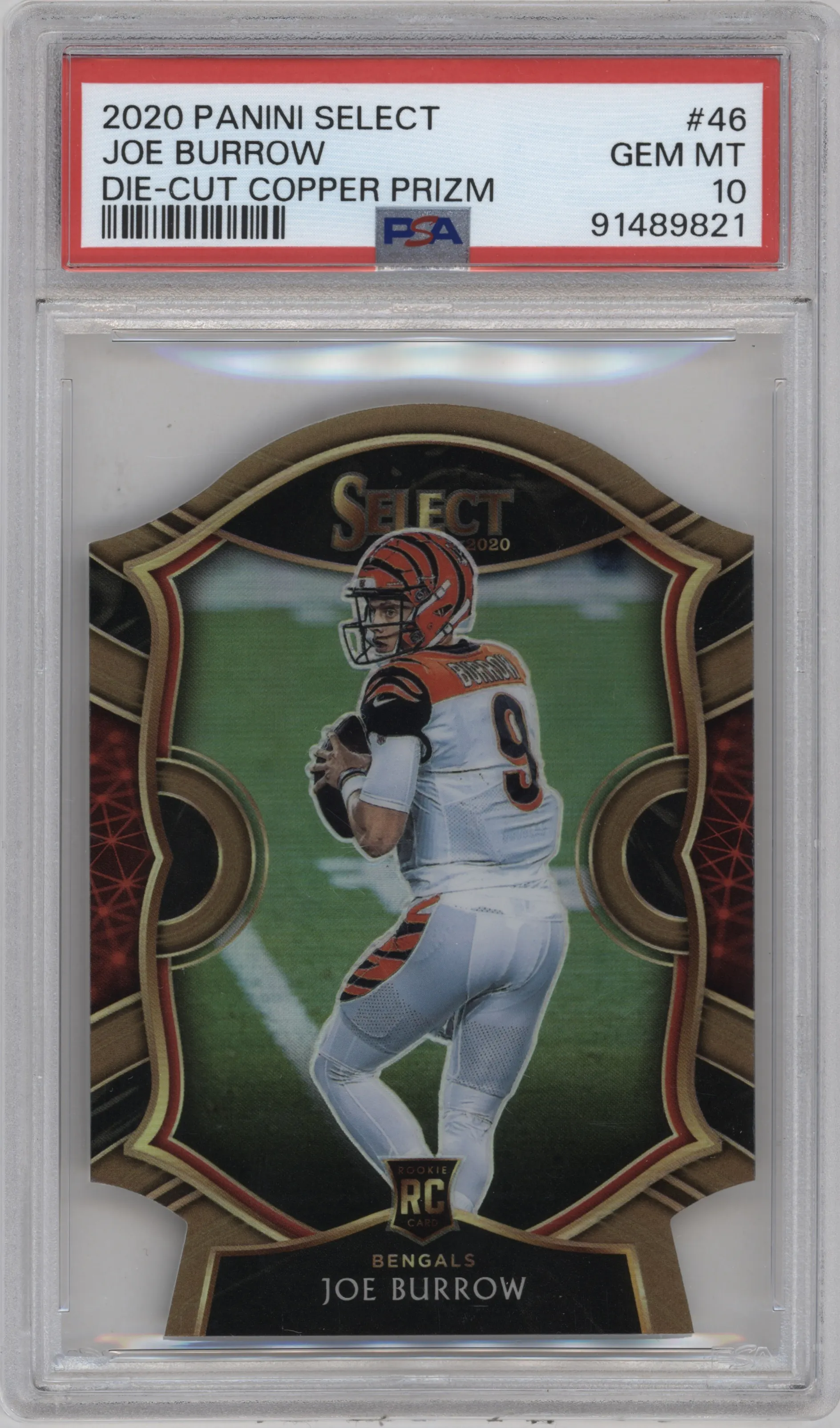 2020 Panini Select Joe Burrow Die-Cut Copper PSA 10