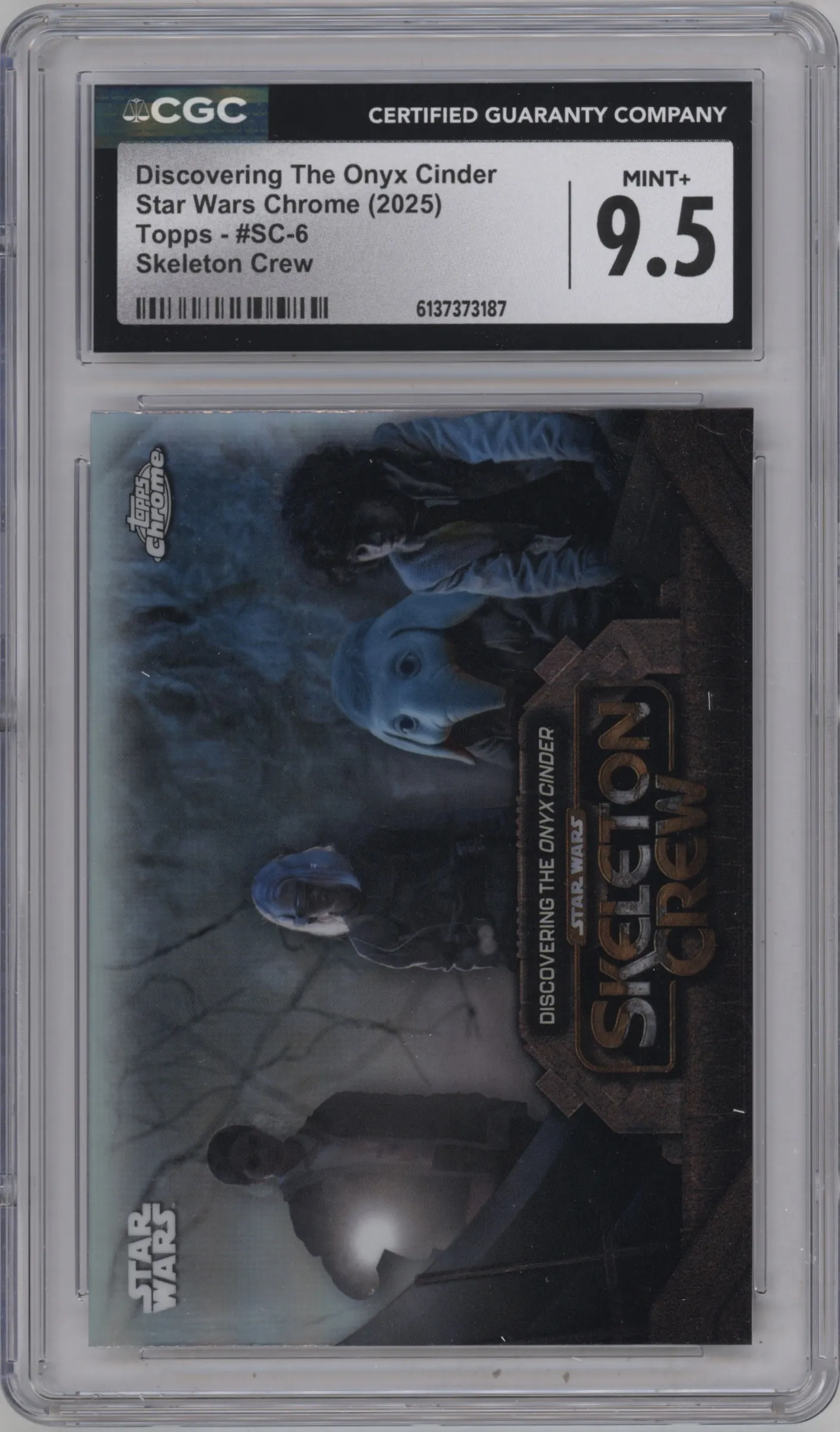 2025 Topps Chrome Star Wars Skeleton Crew Discovering The Onyx Cinder CGC 9.5