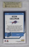 Keon Coleman from the 2024 Donruss Optic set featuring a Pink Velocity parallel graded by Beckett and given an overall grade of 9.5.