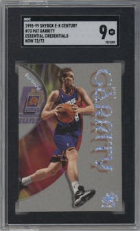 Pat Garrity  from the 1998-99 Skybox E-X Century set featuring a Essential Credentials Now parallel graded by SGC and given an overall grade of 9.