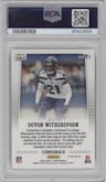 Devon Witherspoon from the 2023 Panini Prizm set featuring a Mojo parallel graded by PSA and given an overall grade of 9.