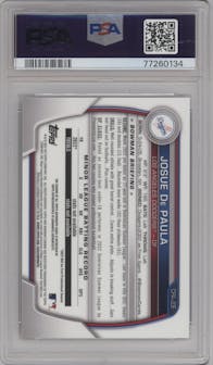 Josue De Paula from the 2023 Bowman  set graded by PSA and given an overall grade of 10.