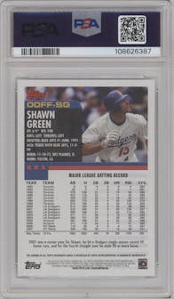 Shawn Green from the 2024 Topps Archives set graded by PSA and given an overall grade of 10.