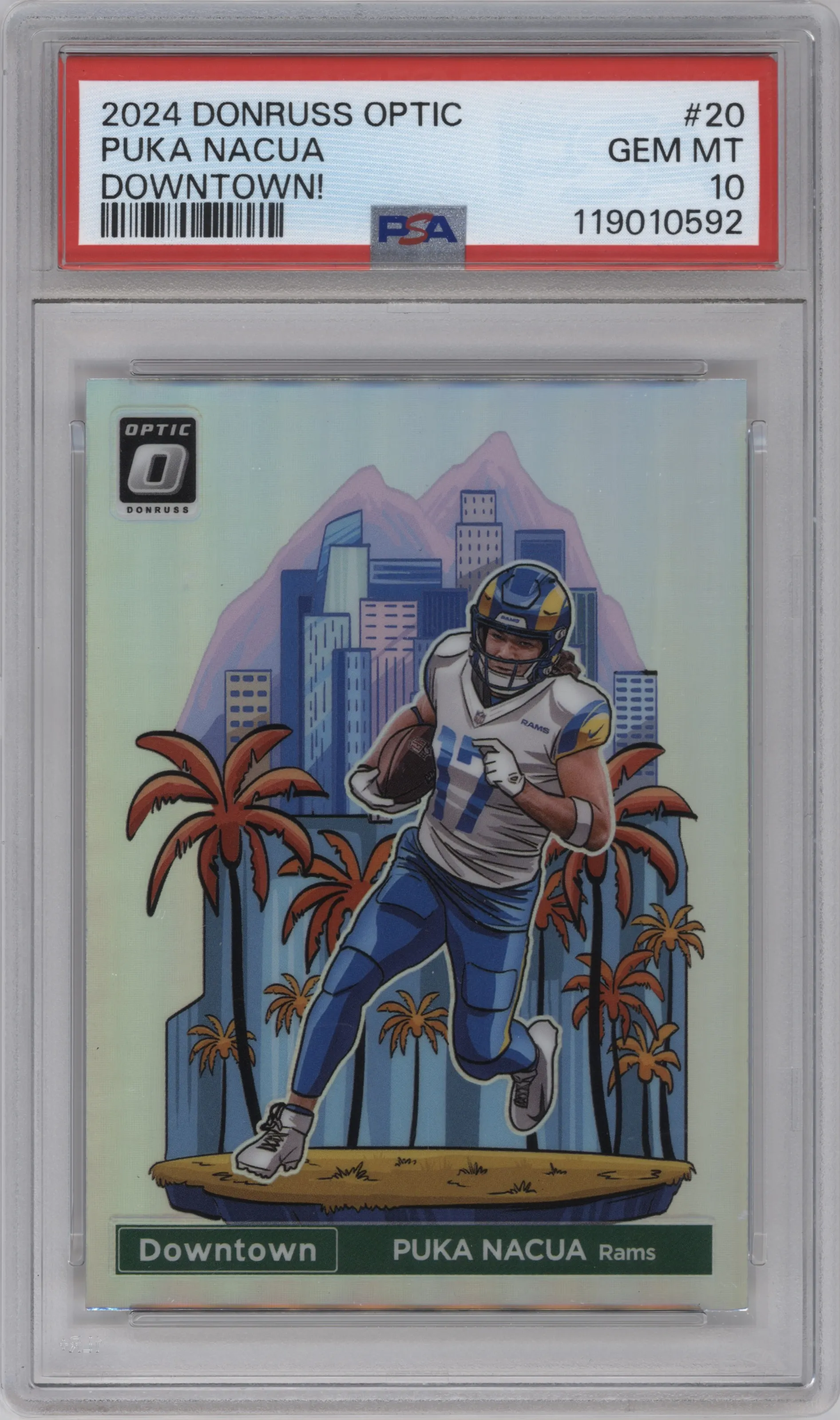 2024 Donruss Downtown Puka Nacua PSA 10