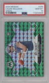 Caleb Williams from the 2024 Panini Mosaic set featuring a Green Mosaic parallel graded by PSA and given an overall grade of 10.