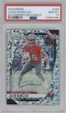 Jalen McMillan from the 2024 Panini Prizm set featuring a No Huddle parallel graded by PSA and given an overall grade of 10.