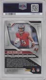 Jalen McMillan from the 2024 Panini Prizm set featuring a No Huddle parallel graded by PSA and given an overall grade of 10.