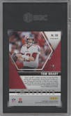 Tom Brady from the 2020 Panini Mosaic set featuring a Reactive Orange parallel graded by SGC and given an overall grade of 9.5.