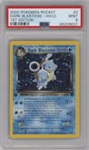 Dark Blastoise from the 2000 Pokemon set graded by PSA and given an overall grade of 9.