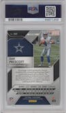 Dak Prescott from the 2016 Panini Prizm set featuring a Prizm parallel graded by PSA and given an overall grade of 10.