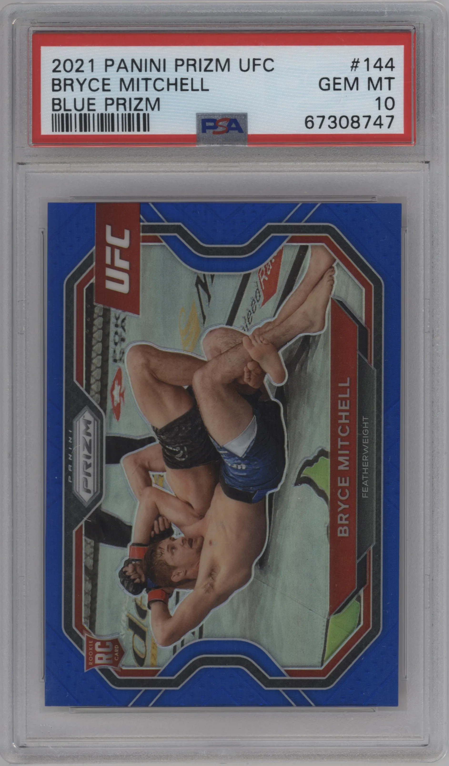 2021 Panini Prizm UFC Bryce Mitchell Blue Prizm PSA 10