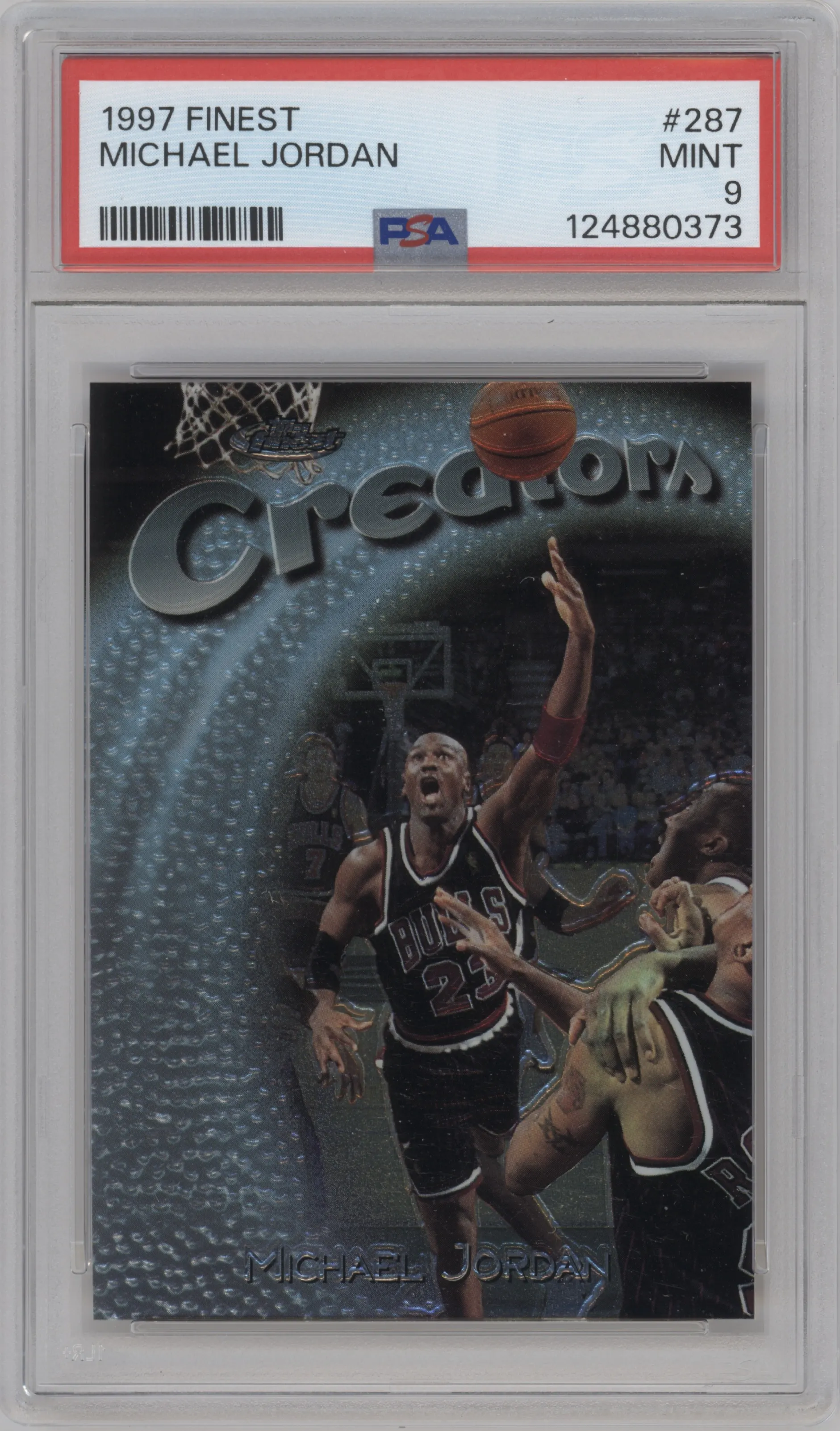 1997 Topps Finest Michael Jordan #287 PSA 9