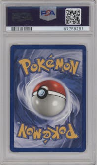 Lapras from the 1999 Pokemon set graded by PSA and given an overall grade of 8.