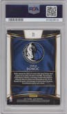 Luka Doncic from the 2018-19 Panini Select  set graded by PSA and given an overall grade of 9.
