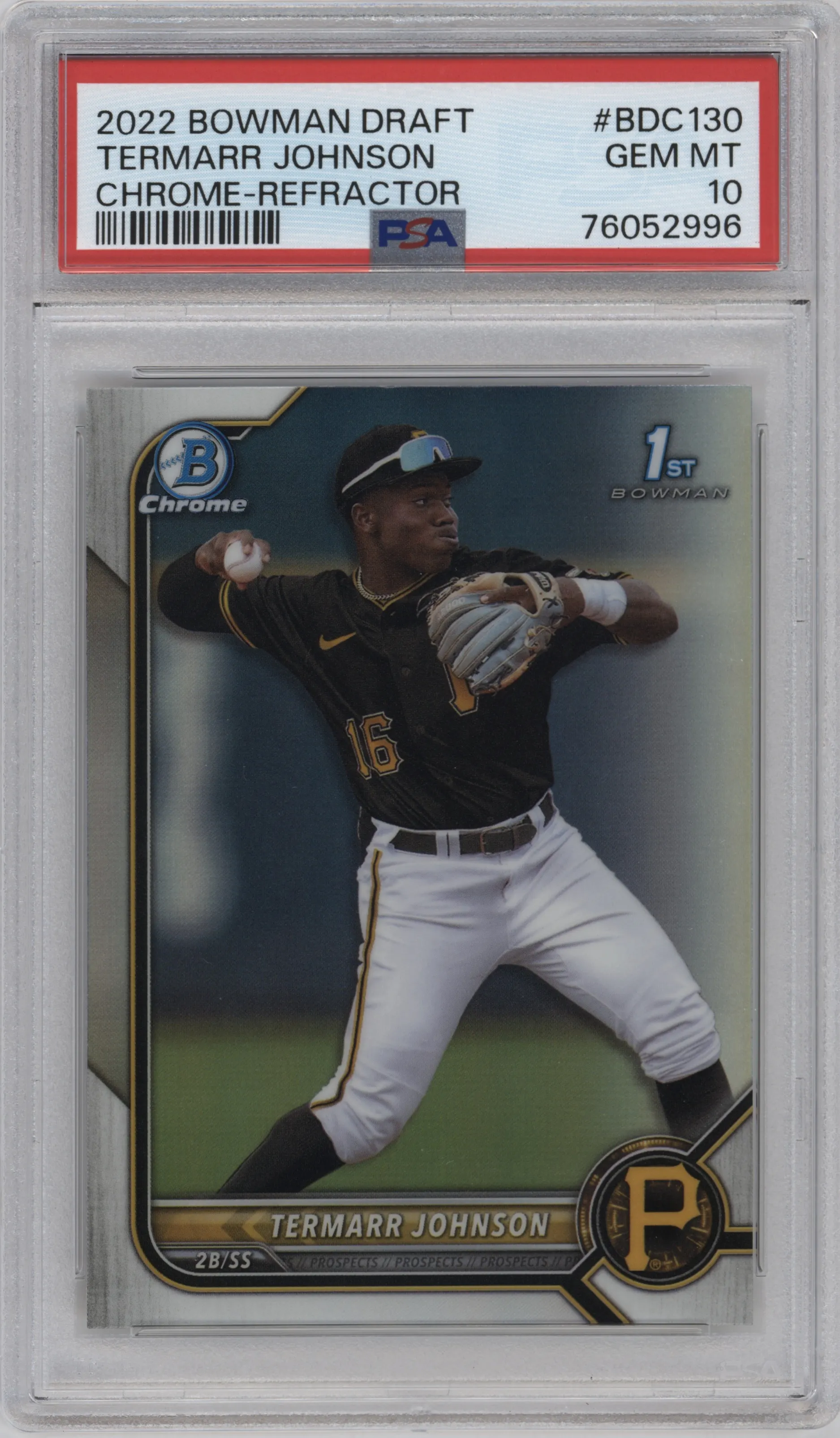 2022 Bowman Draft Chrome Termarr Johnson Refractor PSA 10