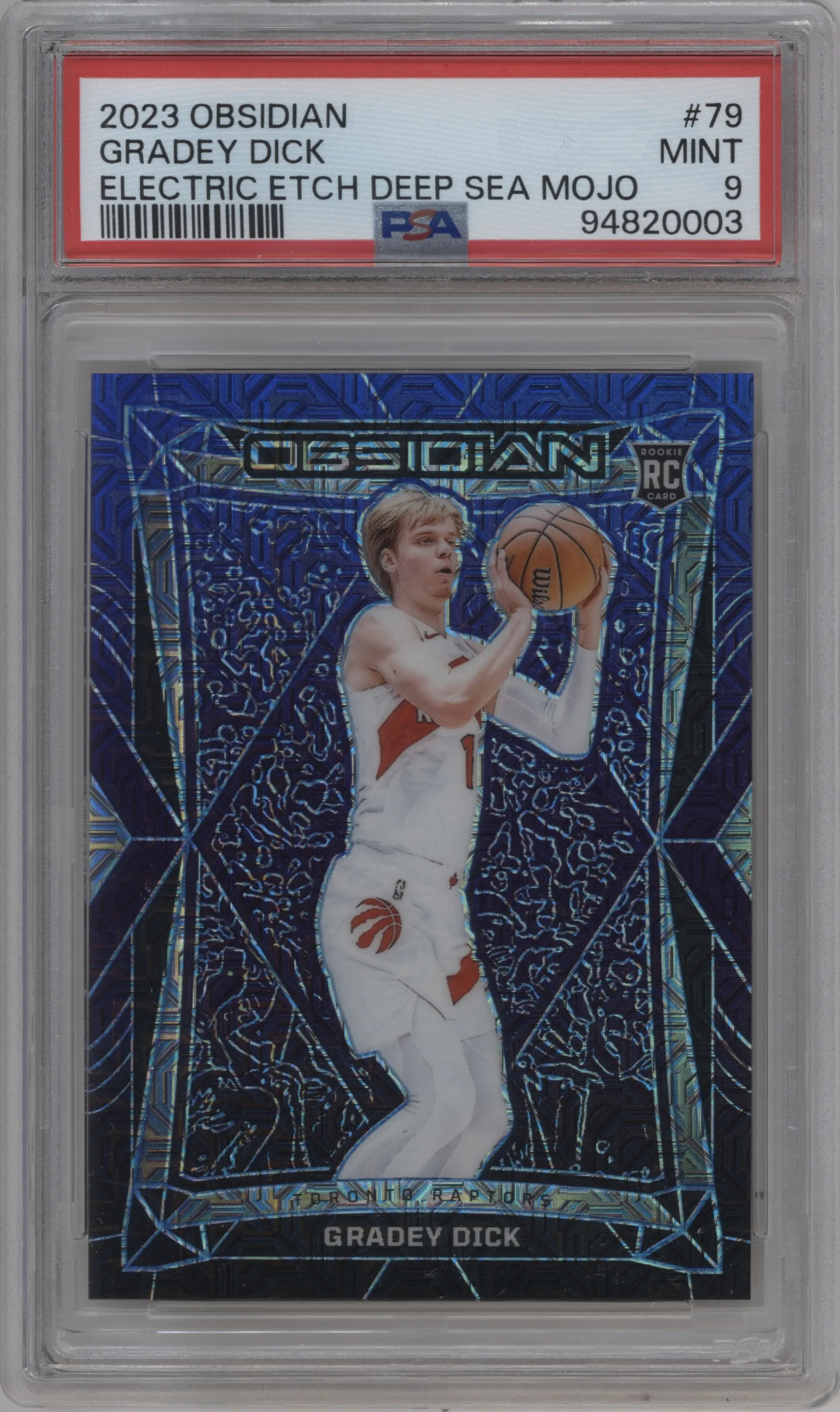 2023 Panini Obsidian Gradey Dick Electric Etch Deep Sea Mojo PSA 9