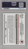 Jackson Holliday from the 2024 Topps Chrome Logofractor set featuring a Gold Refractor parallel graded by PSA and given an overall grade of 10.