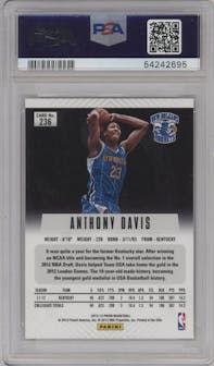 Anthony Davis from the 2012-13 Panini Prizm set graded by PSA and given an overall grade of 10.