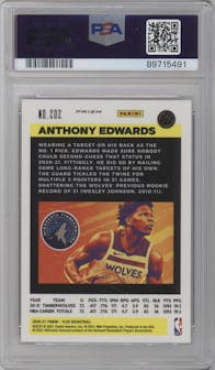 Anthony Edwards from the 2020-21 Panini Flux set featuring a Red parallel graded by PSA and given an overall grade of 10.