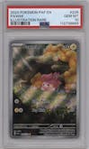 Pawmi from the 2024 Pokemon SV set graded by PSA and given an overall grade of 10.