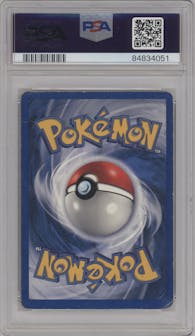 Gyarados from the 1999 Pokemon set graded by PSA and given an overall grade of 2.5.