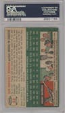 Jackie Robinson from the 1954 Topps set graded by PSA and given an overall grade of 4.5.