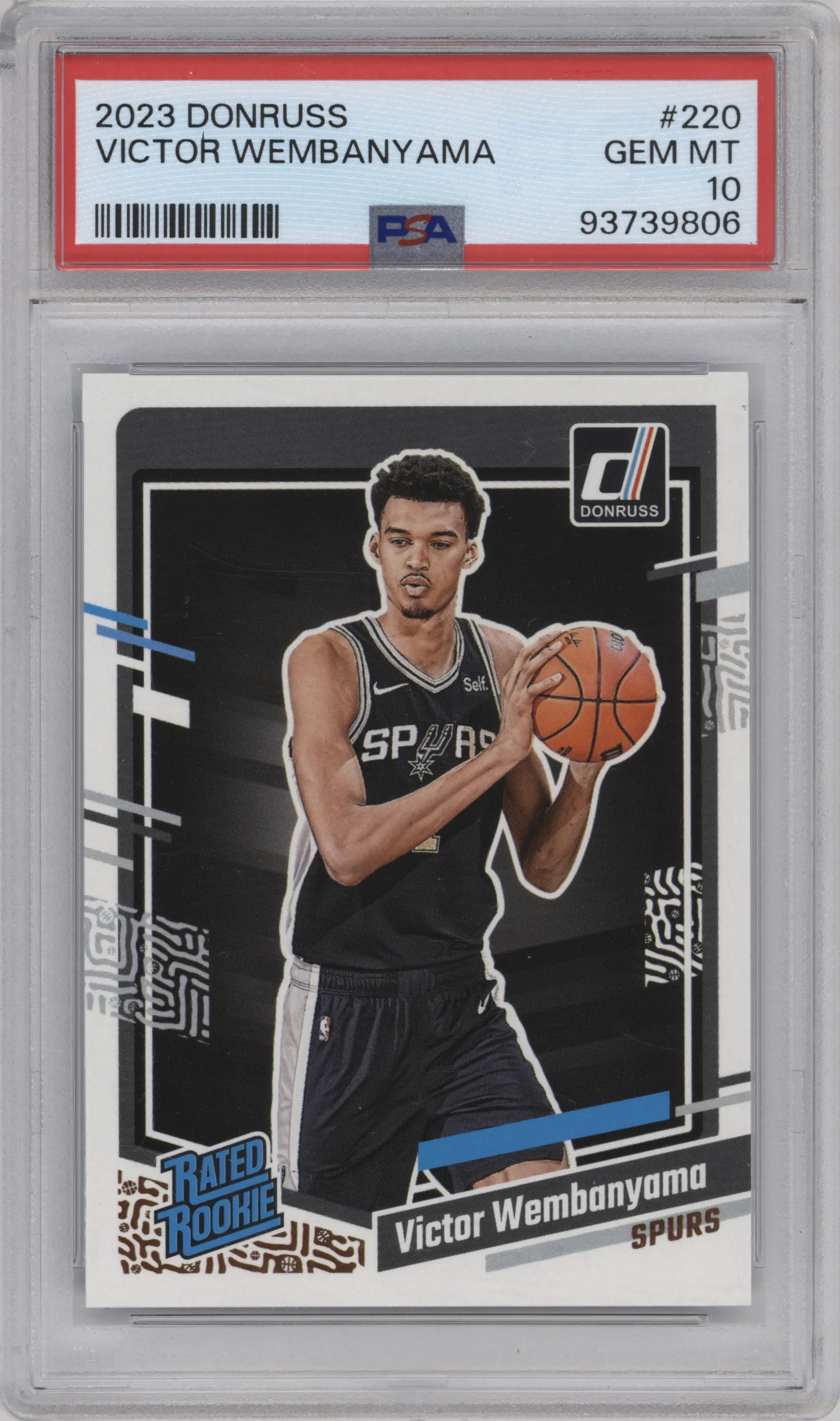 2023 Panini Donruss Rated Rookie Victor Wembanyama PSA 10