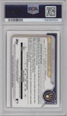 Cooper Pratt from the 2024 Bowman set featuring a Gold Shimmer Refractor parallel graded by PSA and given an overall grade of 10.