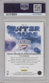 Shai Gilgeous-Alexander from the 2023-24 Panini Court Kings set featuring a Ruby parallel graded by PSA and given an overall grade of 10.