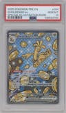Gholdengo ex from the 2025 Pokemon SV set graded by PSA and given an overall grade of 10.