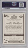 Joe Montana from the 2013 Topps Magic set graded by PSA and given an overall grade of 10.