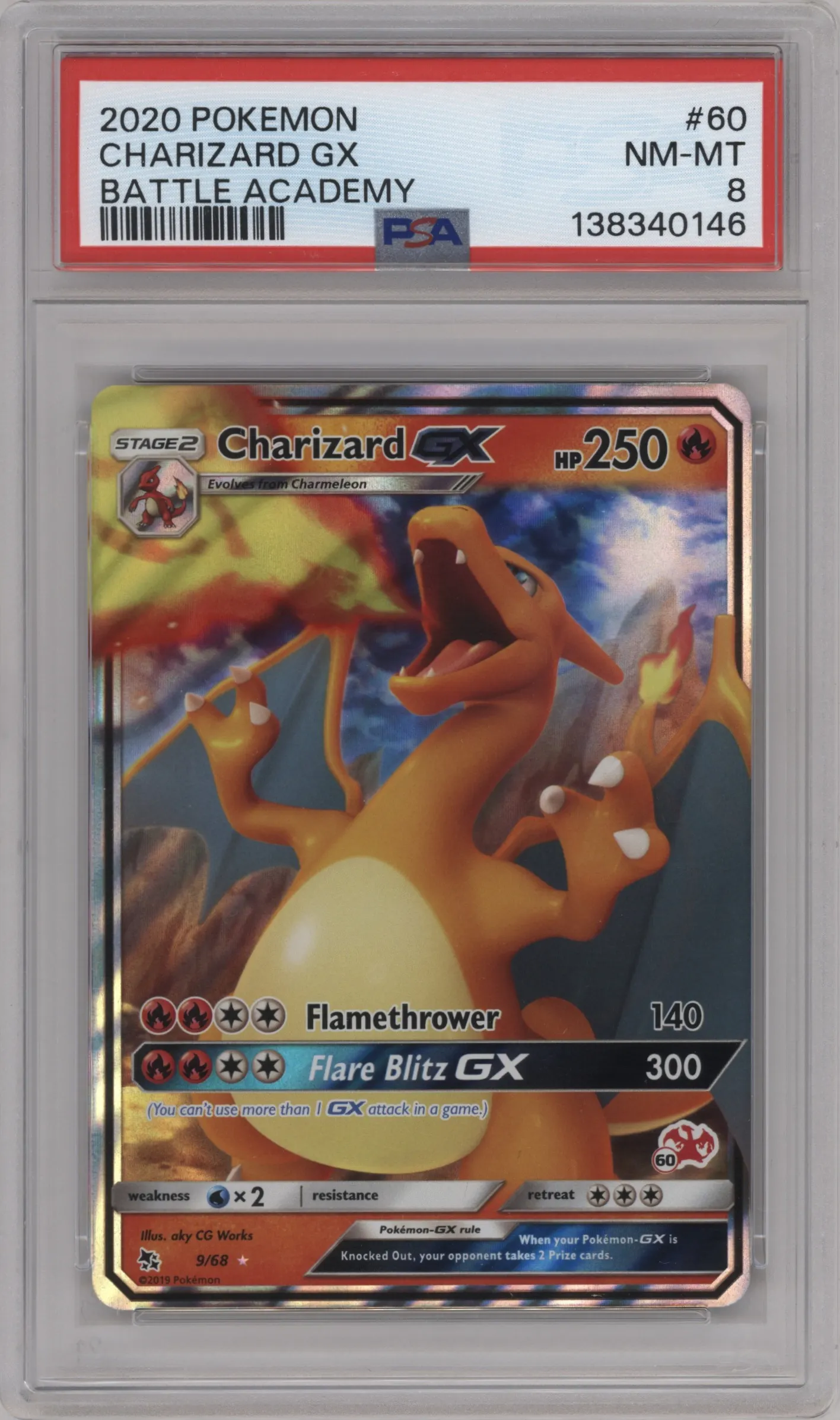 2020 Pokemon Battle Academy Charizard Deck Charizard GX Battle Academy Excl. PSA 8